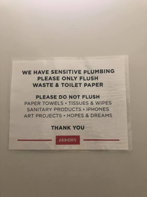 Art schools bathroom sign