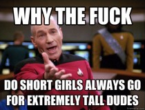 As a guy who just wants to date a girl who is shorter than he is