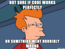 As a programmer my feeling when all test cases pass on the first run