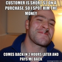 As a retail cashier its the little things that count