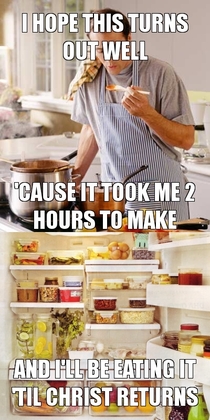 As a single guy trying out a new recipe