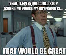 As a single -something female at a family reunion