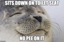 As a woman this happens way too infrequently in public restrooms