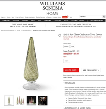 As Christmas gets closer lets not forget this Christmas tree Williams Sonoma tried to sell last year