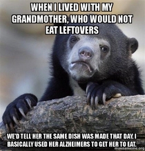 As much good as it did I still feel shitty for lying to my grandmother
