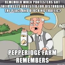 As someone who participated in peaceful organized protests in my youth this keeps coming to mind