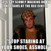 As someone who was headed to physical therapy and had just gotten off of crutches after an ACL replacement surgery this guy really bothered me