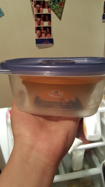 Asked my girlfriend to put the hummus in a Tupperwear container this is not what I meant