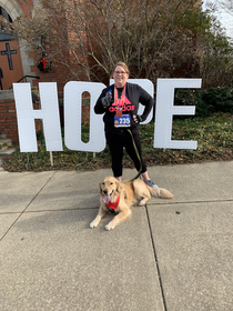 Asked my husband to take a photo of me in front of an inspirational sign after my first k This is what I got