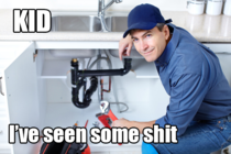 Asked our plumber how he can do his job without feeling disgusted