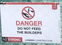 At a construction site at the zoo