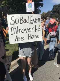 At a local climate strike
