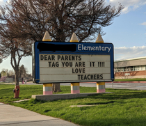 At a school in our neighborhood Too soon