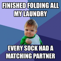 At age  this is the first time I have ever experienced such sweet laundry success