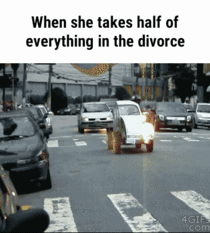 At least I got the half with the steering wheel in the divorce