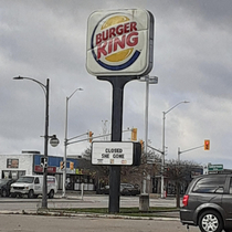At local burger king that closed recently