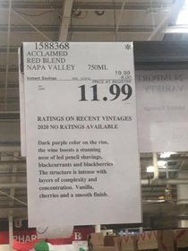 At my local Costco Ive never heard wine described as A stunning nose of led pencil shavings