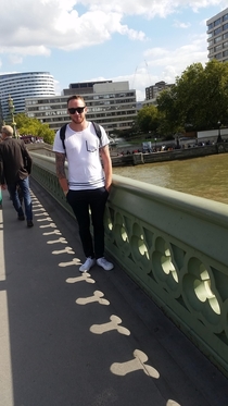 At the time my girlfriend didnt know why i wanted my photo taken on this side of the bridge