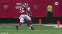 Atlanta Falcons player tackles like hes in the WWE