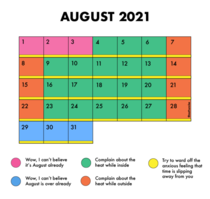 Augusts schedule oc