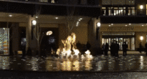Awesome fire and water fountain