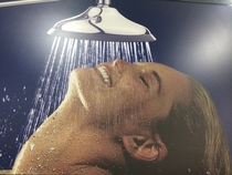 Awww yes finally a shower that works with my broken neck