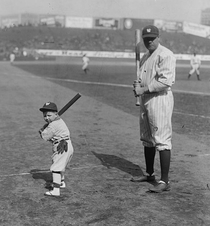 Babe Ruth left Adult Ruth right
