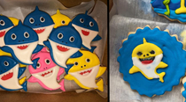 Baby Shark cookies What was requested vs what was delivered  per dozen