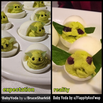 Baby Yoda deviled eggs