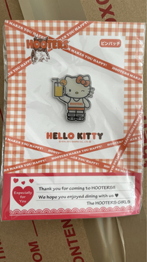Back in  Hello Kitty and Hooters did a collab in Japan