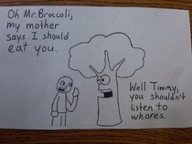 Bad mothed broccoli