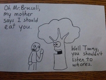 Bad mothed broccoli