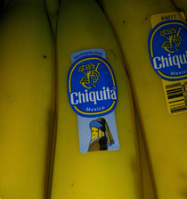 Banana has banana girl on it