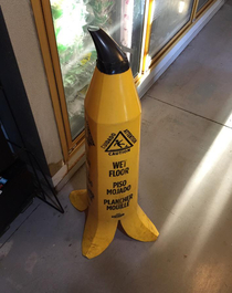 Banana wet floor sign I saw today