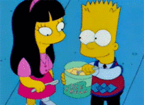 Bart eating ice cream