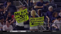 Baseball game signs