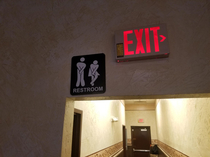 Bathroom sign restaurant