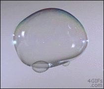BB being shot through a bubble