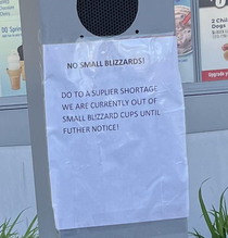 Be careful out there DQ is forcing medium blizzards