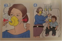 Be sure to put on your own mask first before helping your tiny husband