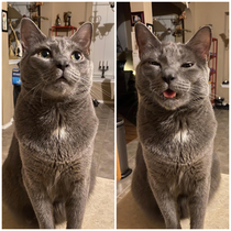 Before and after I told him he was beautiful