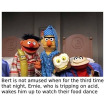 Bert looks like hes questioning the relationship