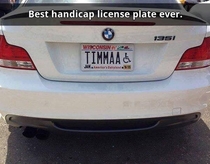 Best handicap license plate ever