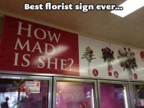 Best sign at a florist shop ever