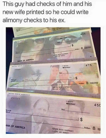 Best use of custom cheques Ive seen
