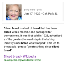 Betty White jokes about being older than sliced bread and she is