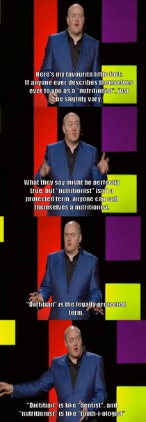 Beware of nutritionists
