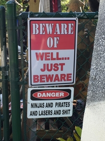 Beware of well just beware