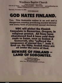 Beware the Finnish sodomites