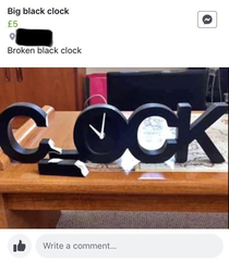 Big black clock for sale